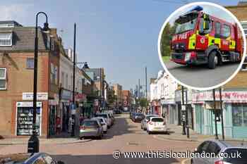 Firefighters tackle blaze at shop in Roman Road in Bow