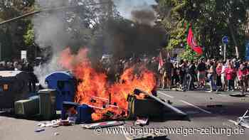 Brennende Müllcontainer bei „Querdenker“-Demo in Göttingen