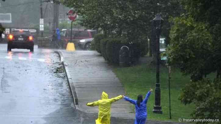 Post-tropical cyclone Lee makes landfall in Nova Scotia, Canada with winds of 70 miles per hour