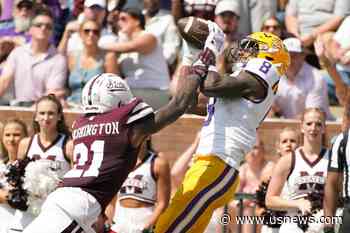 Career Game for Nabers With 13 Catches and 239 Yards Helps No. 14 LSU Rout Mississippi State 41-14