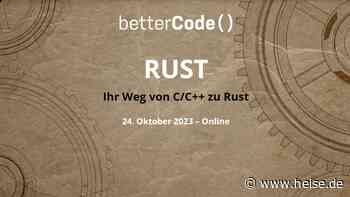 heise-Angebot: Programmiersprache Rust: Jetzt noch zur Online-Konferenz anmelden