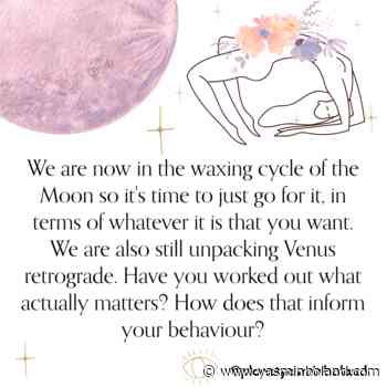 We are now in the waxing cycle