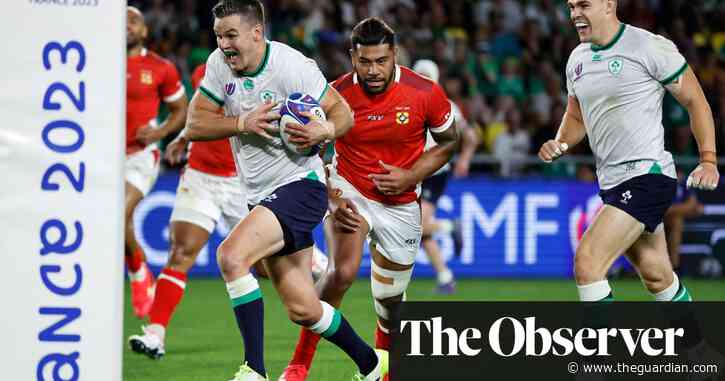 Johnny Sexton becomes Ireland’s record points scorer in victory against Tonga
