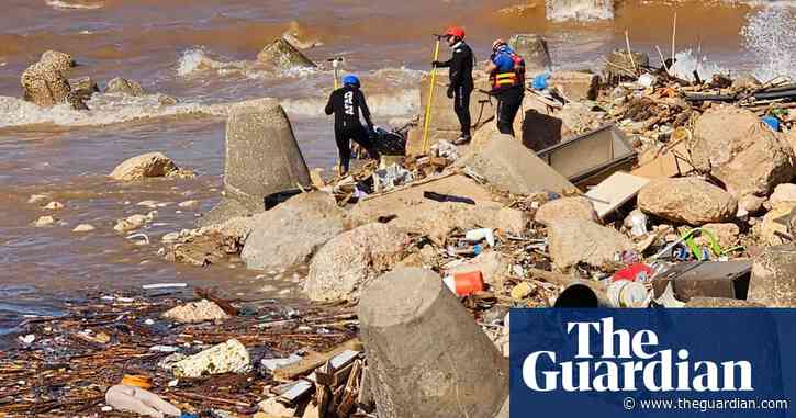 Libya: bodies pulled from sea as country reels from deadly flooding – video report