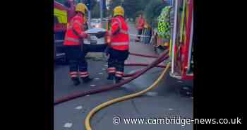 Video shows firefighters moving delivery robots while tackling Cambridge building fire