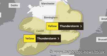 Met Office issues 'severe thunderstorm' warning set to hit Cambridgeshire
