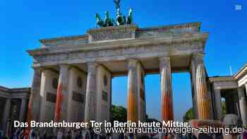 Letzte Generation beschmiert Brandenburger Tor