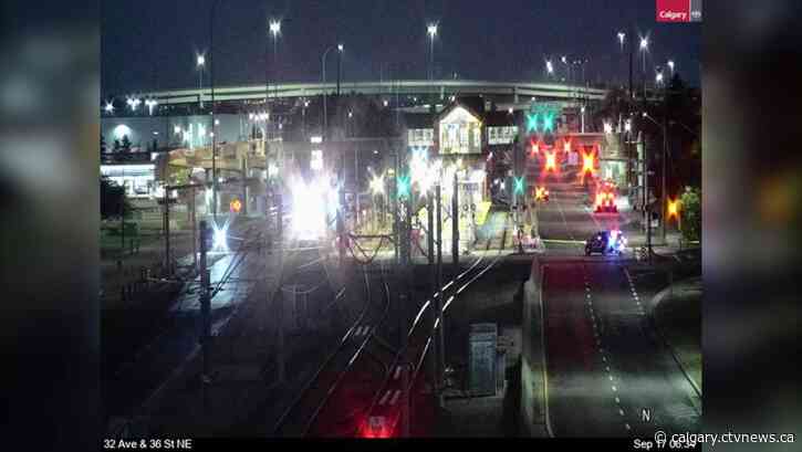 Part of 36 Street closed in northeast due to collision involving pedestrian.