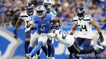 Lions RB Montgomery carted off with thigh injury