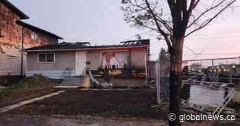 Crews fight early morning multi-structure fire in Leduc