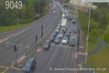 East Finchley traffic as car overturns near North Circular