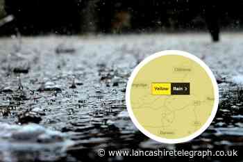 East Lancashire issued yellow rain warning by Met Office