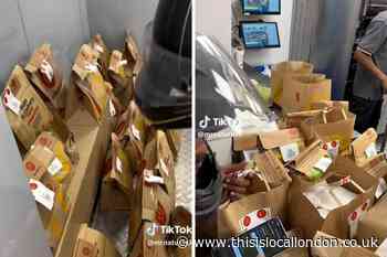 McDonald’s Orpington viral video shows uncollected delivery pile-up