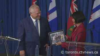 Doug Ford gifts Olivia Chow photograph showing ties between two families
