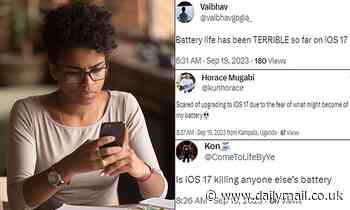 iPhone users say Apple's iOS 17 update is RUINING their battery life, with reports of charge draining within hours - here's what to do if your phone is affected