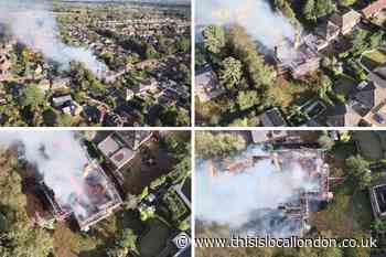 Springfield Road Bromley: Video shows huge fire as it destroys house