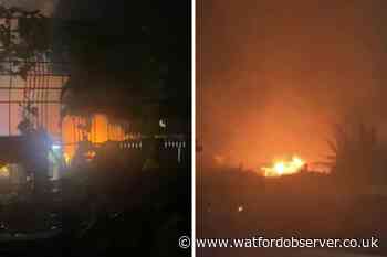 'Large fire' at Brightwell Allotments as two 'booms' heard