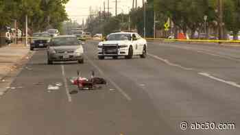 Man using walker hit by car in central Fresno, police say