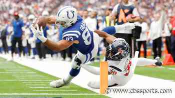 LOOK: Colts' Kylen Granson swaddles football in hilarious photoshoot to celebrate his first NFL touchdown