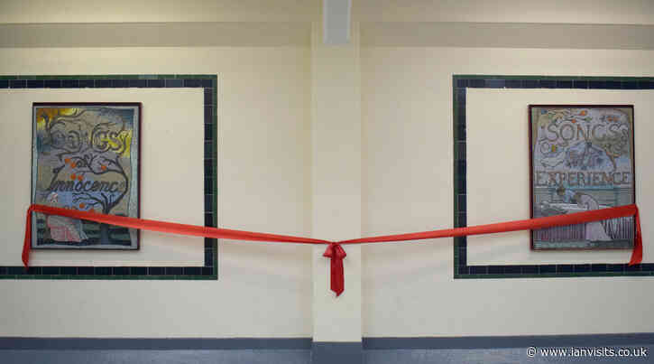 Ten William Blake inspired mosaics unveiled at Surbiton station in Kingston upon Thames