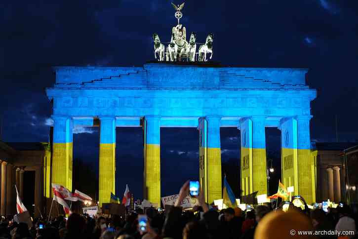 Cities Light Up in Solidarity with Ukraine