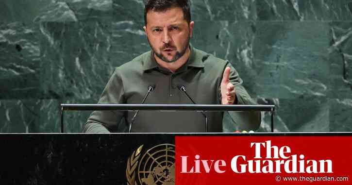 Volodymyr Zelenskiy addresses UN in person for first time since Russia invaded Ukraine – live