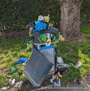 Anger at overflowing bins in Willesden recreation ground