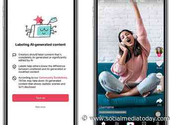 TikTok Officially Launches New In-Stream Labels for AI Generated Content