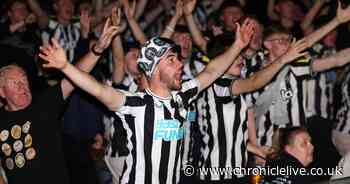 Newcastle supporters react to Champions League draw with Milan at city cente fan zone