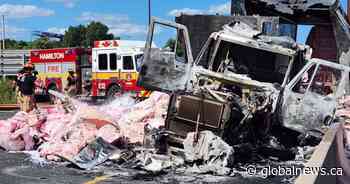 Truck fire causes massive delays on QEW Tuesday