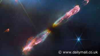 NASA's James Webb snaps a stunning photo of a rainbow 'lightsaber' shooting out of a newborn sun-like star