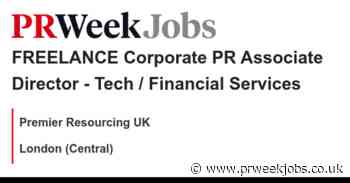 Premier Resourcing UK: FREELANCE Corporate PR Associate Director - Tech / Financial Services