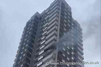Road closures after fire in Shadwell block of flats