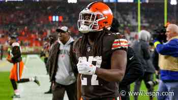 RB Hunt returns to Browns after Chubb injury