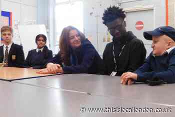 Gillian Keegan checks how Kenton school is handling Raac