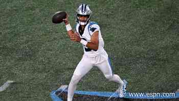 Panthers QB Young (ankle) sits out walk-through