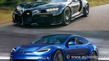 A Tesla sedan drag raced a $4 million Bugatti — the results were surprisingly close