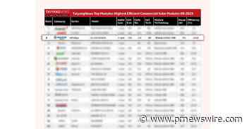 Huasun se classe dans le top 3 de la liste des modules solaires commerciaux les plus efficaces de TaiyangNews pour septembre 2023