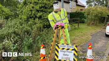 Easthorpe scarecrow watching out for speeding drivers