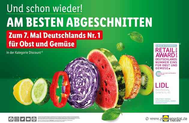 Deutschlands Nr. 1 für Obst und Gemüse: Lidl schneidet zum 7. Mal beim "Fruchthandel Magazin Retail Award" in der Kategorie "Discount" am besten ab