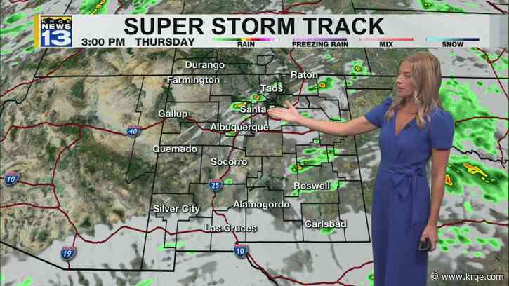 Rain chances and breezy winds around New Mexico
