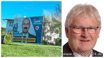 Hubert Aiwanger mit Hitlerbart: Unbekannte verunstalten Wahlplakat in Bad Endorf