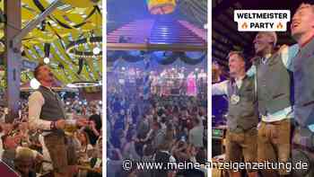 Weltmeister des FC Bayern feiern auf Oktoberfest – und grölen berühmten Wiesn-Hit