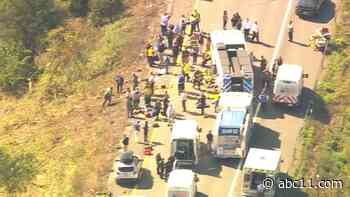 1 person dead, 46 injured when bus carrying students to band camp overturns on NY highway