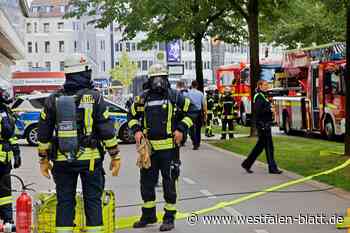Stromausfall und Feuerwehr-Einsatz in der Innenstadt von Bielefeld