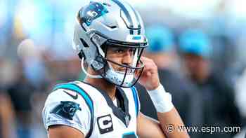 Panthers QB Young out 1-2 weeks, Dalton to start