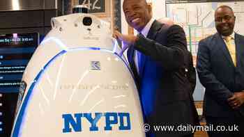 You have the right to remain cyborg: NYPD's new ROBOT cop that will police city's subways is unveiled by NYC Mayor Eric Adams - in response to rising crime
