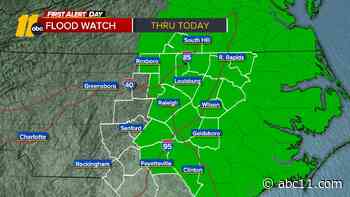 Ophelia makes landfall in NC; Flood warnings in effect as areas hit with heavy rain, winds