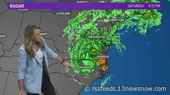 Video Update: Tropical Storm Ophelia moves north over eastern North Carolina