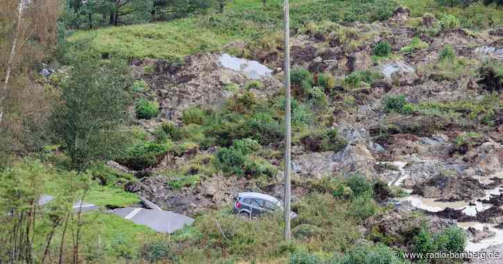 Erdrutsch zerstört Europastraße in Schweden
